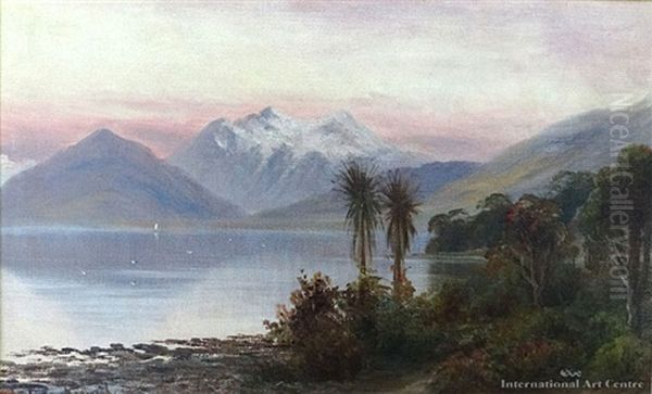 Southern Lake Oil Painting by Thomas Reginald Attwood