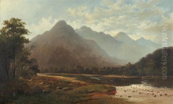 The Shag River, Otago Oil Painting by Thomas Reginald Attwood