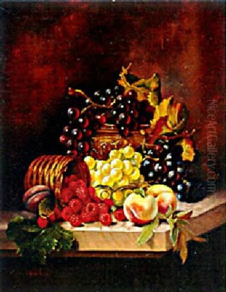 Nature Morte Aux Fruits Oil Painting by Albert Aublet