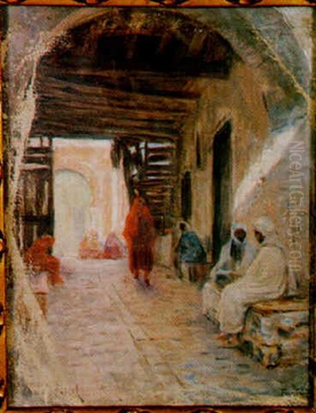 Rue De Tunis Oil Painting by Albert Aublet