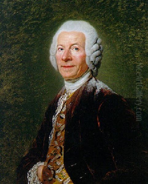 Portrait De Monsieur De Villiers En Buste De Trois Quarts Vers La Gauche Oil Painting by Etienne Aubry