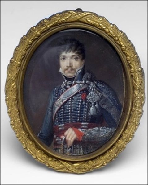 Kreivi A.f.e. Merlin De Douai Oil Painting by Louis Francois Aubry