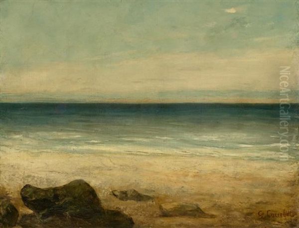 Strand Von Saintonge Oil Painting by Louis-Auguste Auguin