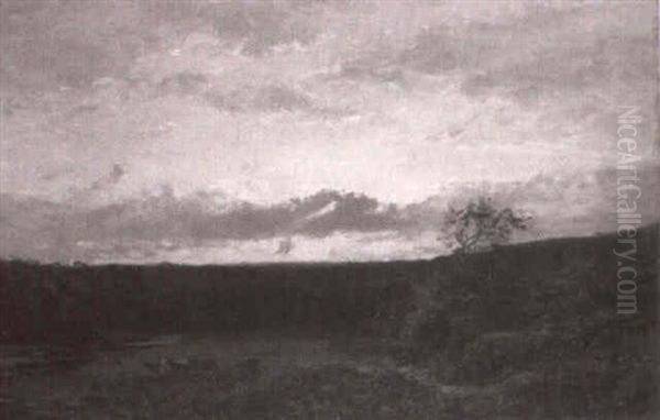 Abendlandschaft Oil Painting by Louis-Auguste Auguin