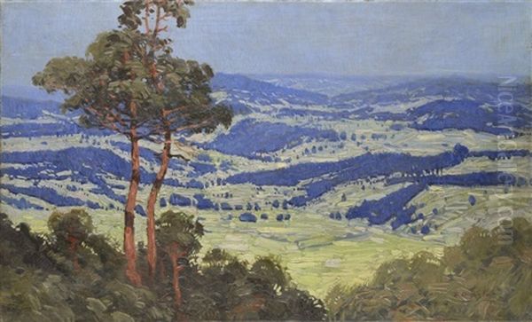 A View Of The Landscape Oil Painting by Antonin Augusta