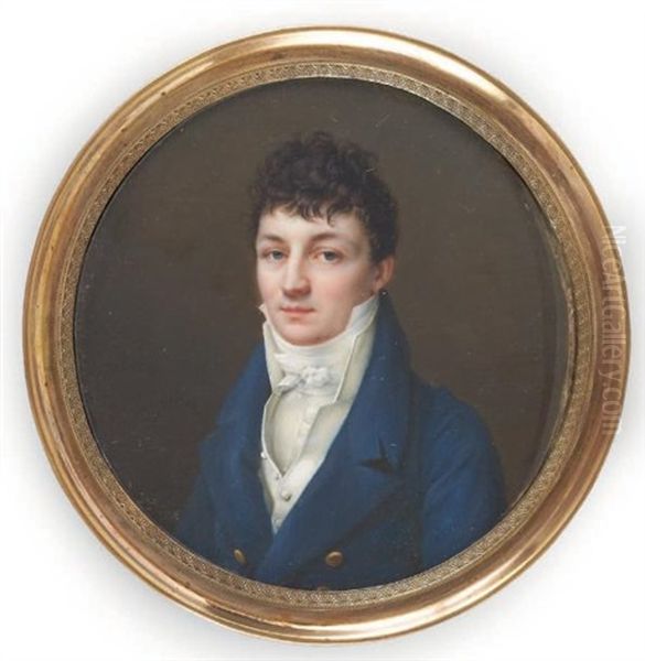 Portrait Du Baron Antoine-isaac Silvestre De Sacy Oil Painting by Jean Baptiste Jacques Augustin