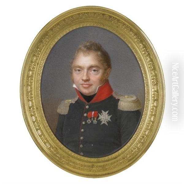 Portrait Of Charles Ferdinand D'artois, Duc De Berry Oil Painting by Jean Baptiste Jacques Augustin