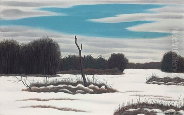 Wastelands: Winter Oil Painting by George Copeland Ault