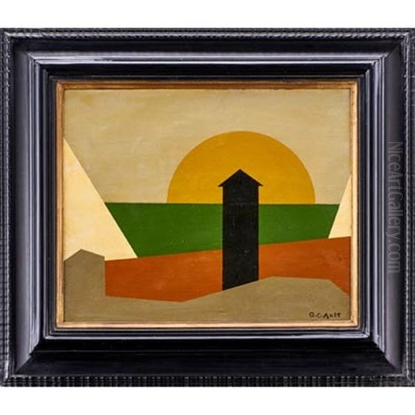 City Sunset Oil Painting by George Copeland Ault