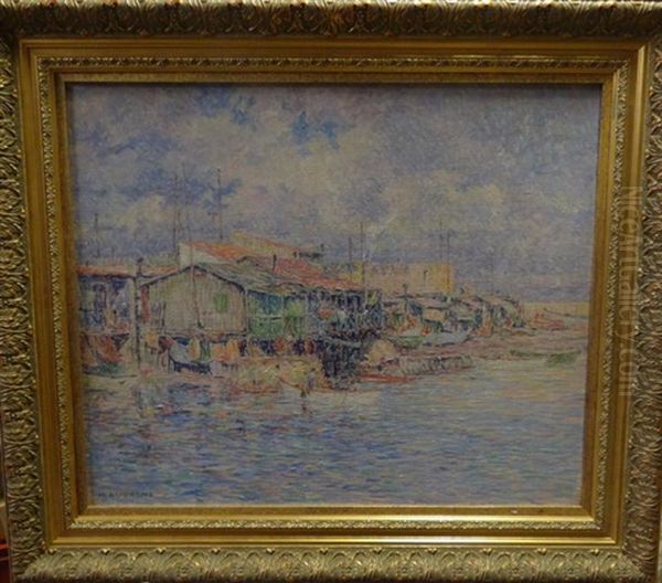 La Pointe Rouge A Marseille Oil Painting by Henri Aurrens