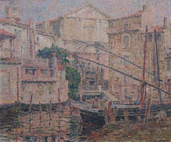 Martigues, La Cathedrale Oil Painting by Henri Aurrens