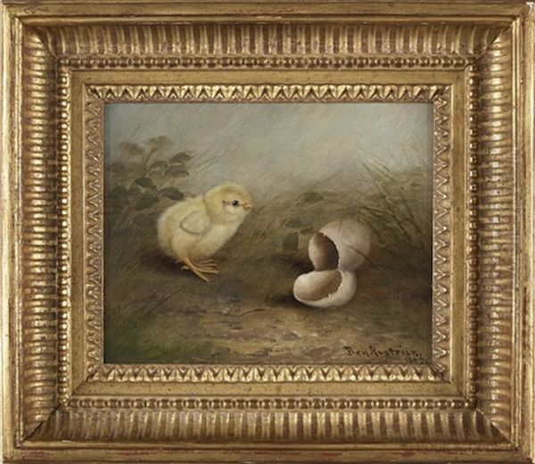 Hatched Chick Oil Painting by Ben Austrian