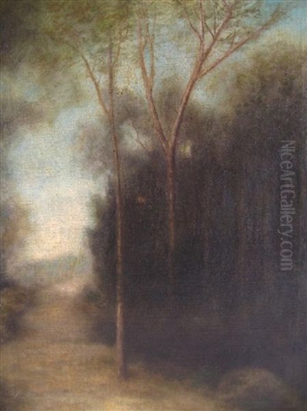 Path In The Woods Oil Painting by Ben Austrian