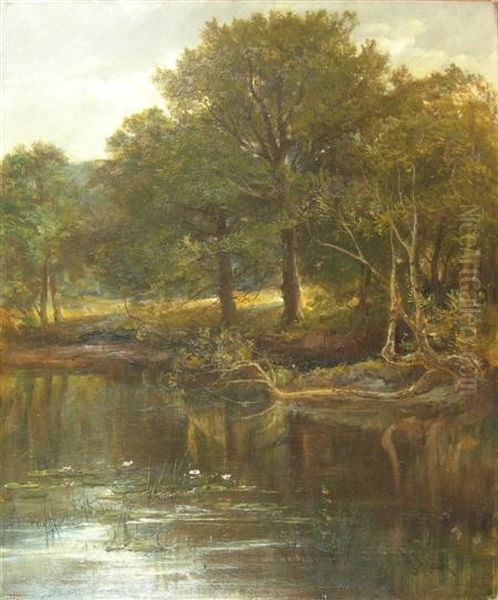 On The River Mally Oil Painting by Joseph Adam