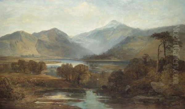 Highland Landscape Oil Painting by Joseph Adam