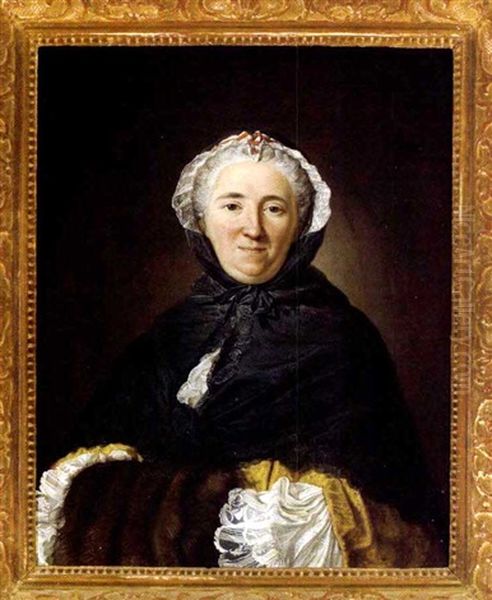 Bildnis Eleonore-marie-caroline De Liechtenstein, Comtesse De Gotter Oil Painting by Jacques Andre Joseph Aved