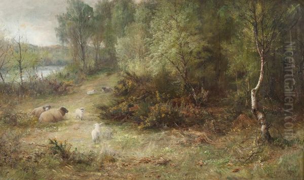 Landschaft Mit Schafen Oil Painting by Joseph Denovan Adam