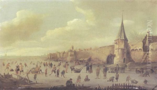 Eisvergnugen Oil Painting by Hendrick Avercamp