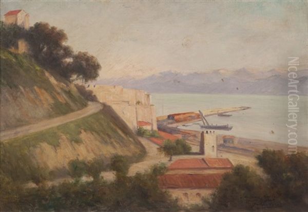 Au Lac Oil Painting by Jules Charles Aviat