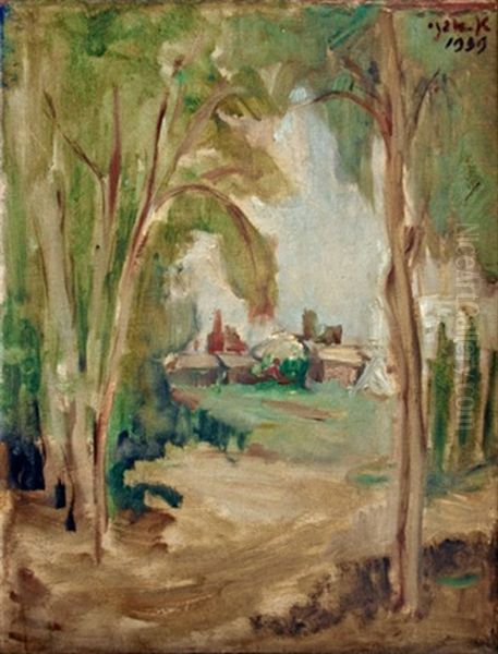 Landscape With Trees by Aharon Avni