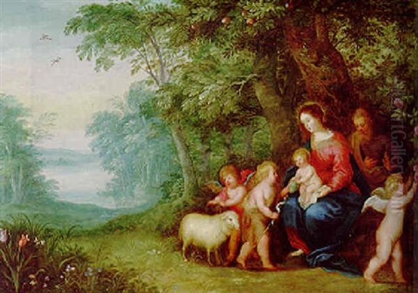 The Rest On The Flight To Egypt Oil Painting by Peeter Van Avont