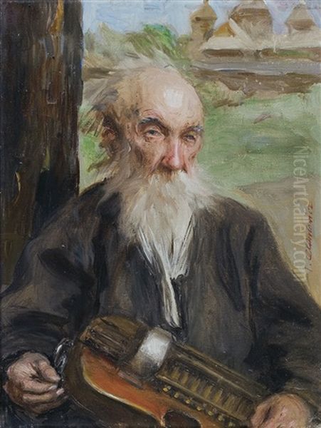 Lyrist Oil Painting by Teodor Axentowicz