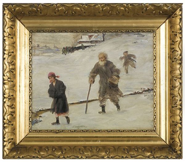 Hutsuls Oil Painting by Teodor Axentowicz