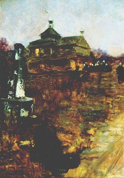 Cerkiewka Oil Painting by Teodor Axentowicz