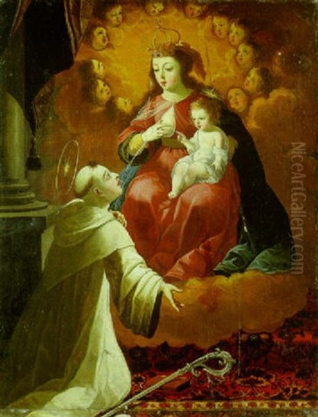 La Lactation De Saint Bernard Oil Painting by Josefa de (Obidos) Ayala