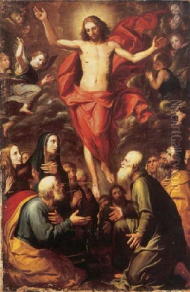 The Ascension Oil Painting by Giovanni Bernardino Azzolini