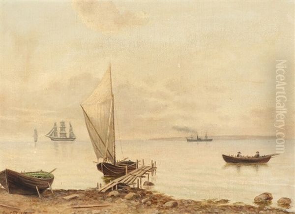 Ved Snekkersten Oil Painting by Carl Emil Baagoe