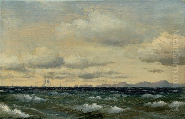 Sky And Sea Oil Painting by Carl Emil Baagoe