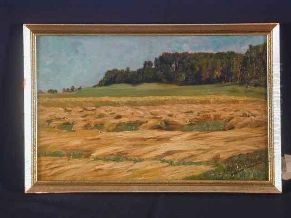 Landschaft Mit Weizenfeld Oil Painting by Richard Benno Adam