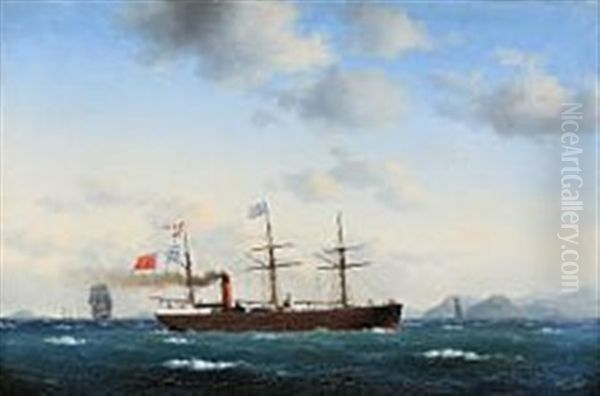 Ships Portrait Of The English Steamboat Stirling Of Leith Oil Painting by Carl Emil Baagoe