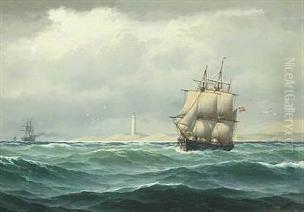 Seascape Oil Painting by Carl Emil Baagoe