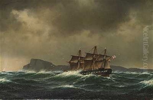 Marine Ud For Kullen Oil Painting by Carl Emil Baagoe