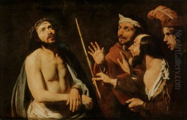 Le Christ Au Roseau Oil Painting by Dirck Van Baburen