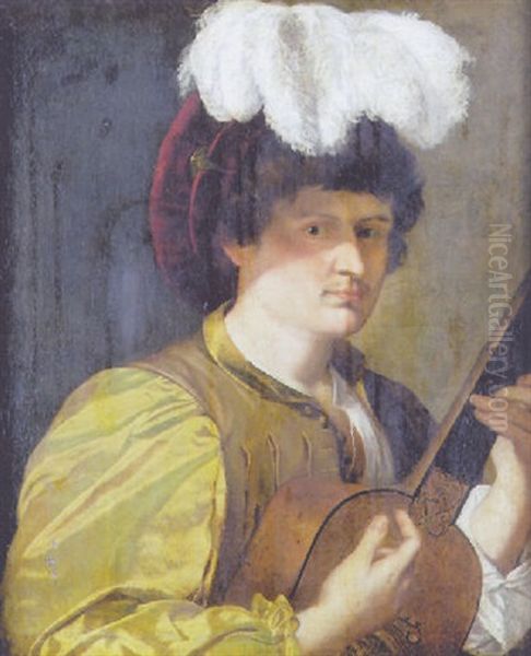 Le Guitariste Oil Painting by Dirck Van Baburen