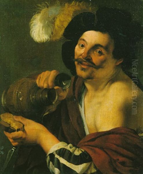 Der Zecher Oil Painting by Dirck Van Baburen