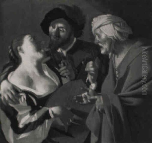 The Procuress Oil Painting by Dirck Van Baburen