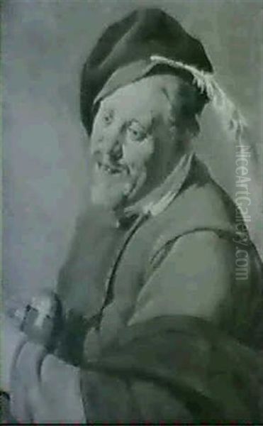 Figure D'homme Au Chapeau A Plume by Dirck Van Baburen