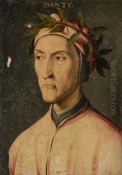 Portrait De Dante Alighieri Oil Painting by  Bacchiacca