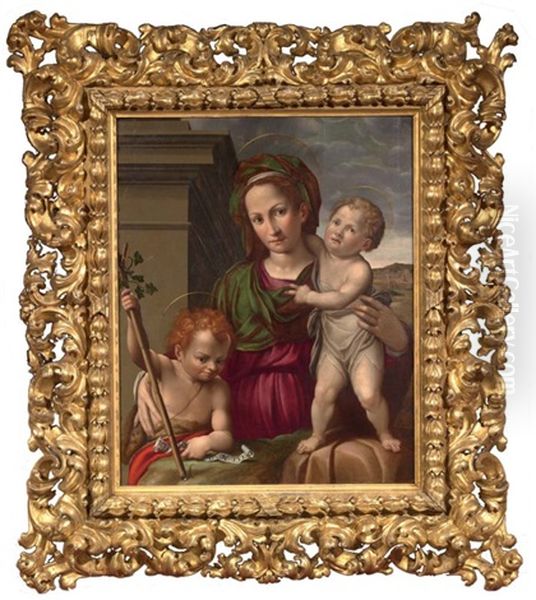 Sacra Famiglia Con San Giovannino Oil Painting by  Bacchiacca