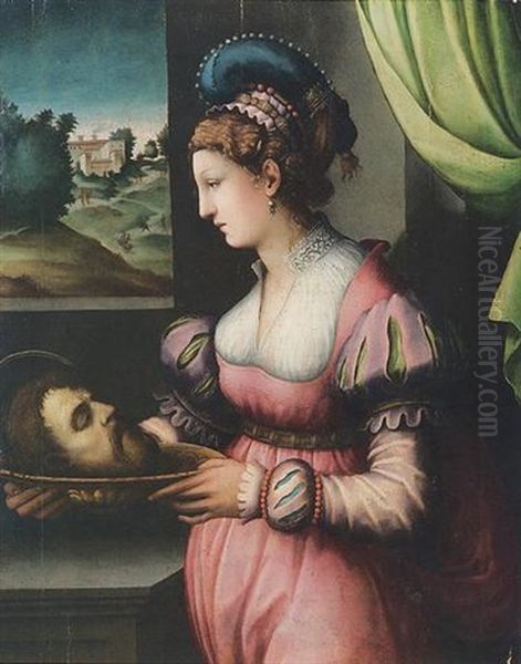 Salome Con La Testa Del Battista Oil Painting by  Bacchiacca