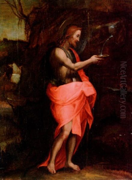 Christ In The Wilderness Oil Painting by  Bacchiacca