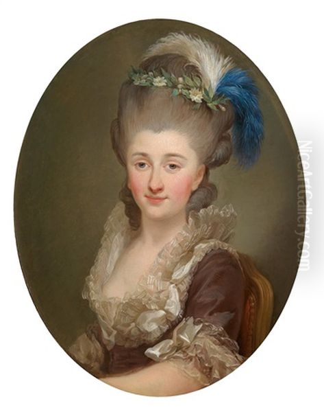 Bildnis Der Grafin Konstancja Tyszkiewicz, Geb. Prinzessin Poniatowska Oil Painting by Marcello Bacciarelli