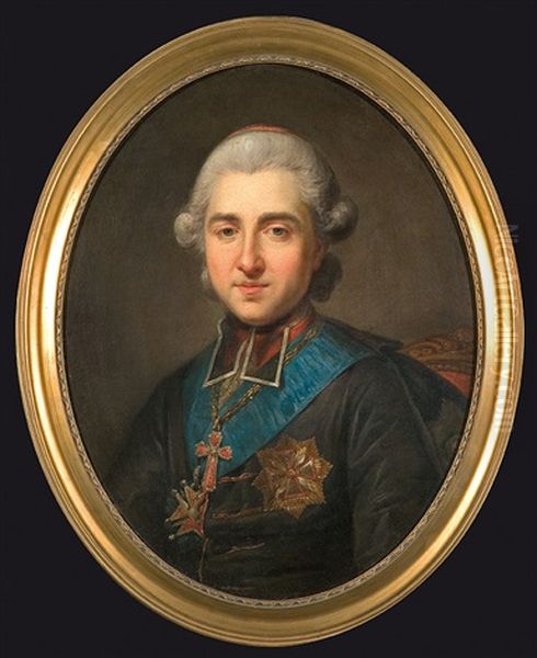 Portrait Of Prince Michal Jerzy Poniatowski Oil Painting by Marcello Bacciarelli