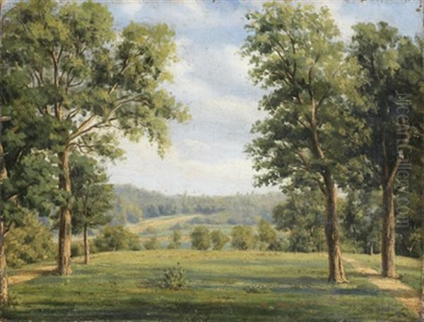 Vue Du Parc De Saint-cloud Oil Painting by Prosper Baccuet