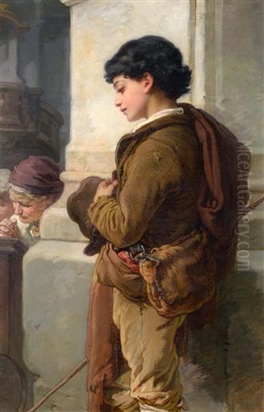 The Shepherd Boy Oil Painting by Guido Bach