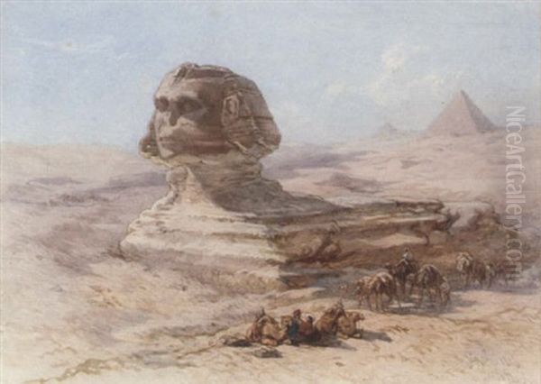 The Sphinx At Giza Oil Painting by Guido Bach